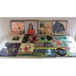 Collection of vinyl records including BBC Woodland and Garden Birds,  Mood Music, Schubert, South