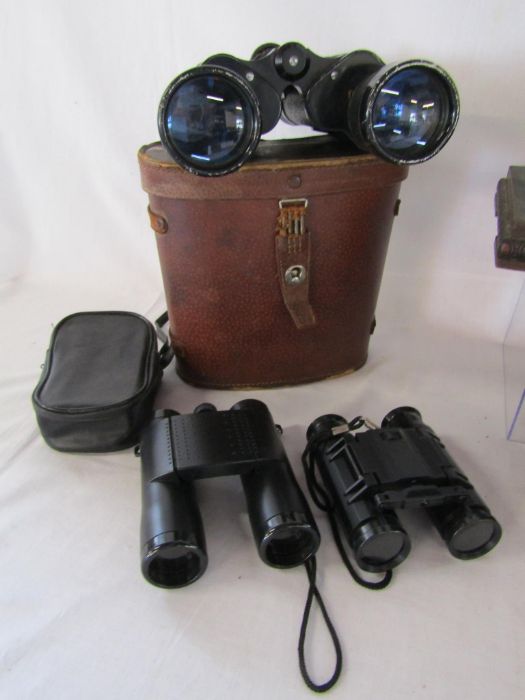 Mixed collection of items including cranberry glass jug, Kodak Brownie camera, vintage tin toy, - Image 6 of 9