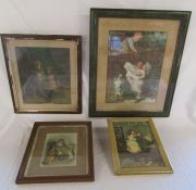 4 framed prints - 'Chums' - 'In Trouble' Sympathy, after the original drawing by Helena Maguire (