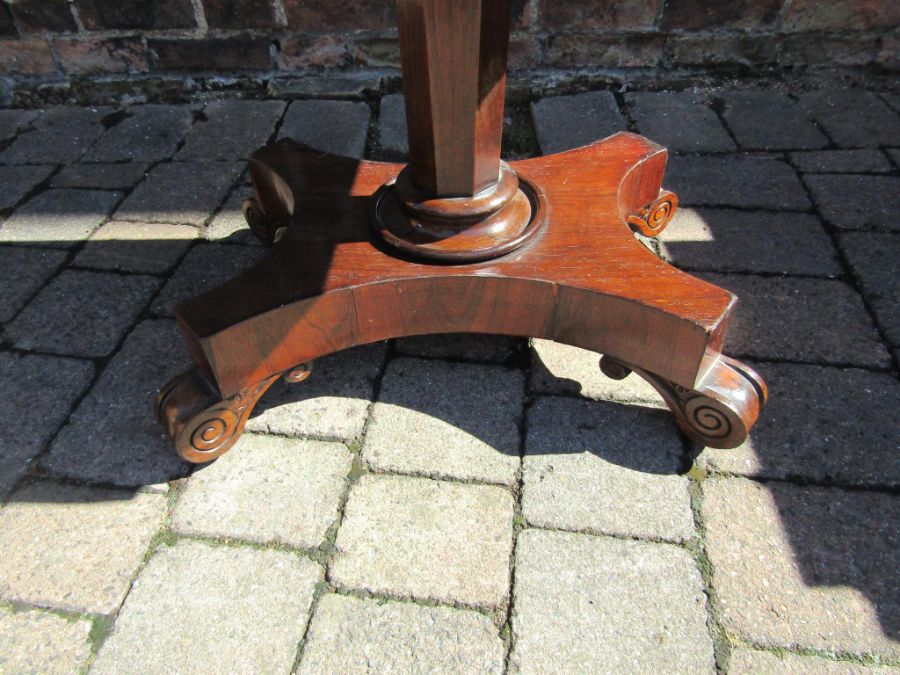 Victorian mahogany swivel top card table - Image 2 of 4