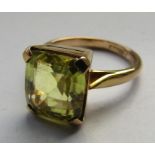 18ct gold yellow topaz / citrine ring 5.1g