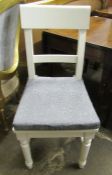 Single Laura Ashley white chair with grey seat