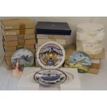 Approximately 25 boxed collectors plates (2 boxes) (mainly aviation) including Royal Worcester (