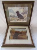 John Silver 'Hot Chocolate' print limited edition 74/295 and John Trickett 'Gundog' limited