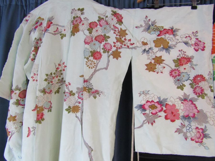 Kimonos with accessories including footwear and Yukata styled bow and an Obi - Image 8 of 10