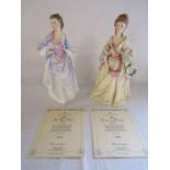 Royal Doulton 'Reynolds Ladies Collection' Mrs Hugh Bonfoy and Countess of Harrington figurines