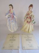Royal Doulton 'Reynolds Ladies Collection' Mrs Hugh Bonfoy and Countess of Harrington figurines