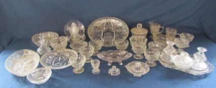 Glassware including dressing table tray, dishes, plates etc