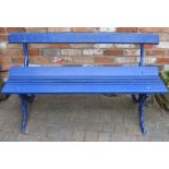 Branch effect cast iron & wood garden bench L 150cm