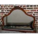 French overmantel mirror (slight damage to the silver mirror back)147cm by 99cm