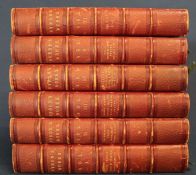 The Poetical Works of Lord Byron in 6 leather bound volumes London 1855 with embossed gilt