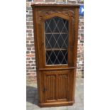 Oak corner cupboard