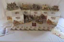 Lilliput Lane The Kings Arms, Saxon Cottage, Tudor Court, Thatchers Rest, Periwinkle Cottage, Ship