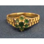 18ct gold & emerald ring 3g size N