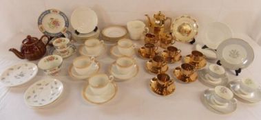 Collection of tea sets including Wedgwood, Minton tea plates, Mikado, Aynsley etc