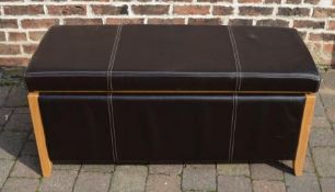 Ottoman leather blanket box