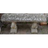 Concrete garden bench