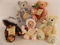 5 Hermann Bears - English Rose, Water Princess, 3 Musketeers, Christkindl and Edelweiss Bear