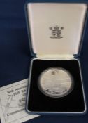 50th Anniversary of The Battle of Britain silver proof commemorative medallion issued by the Royal