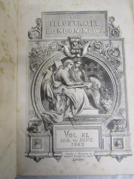 The Illustrated London News vol.18-20-26 and 40(xl) incomplete (pages missing) and a cash book 1956 - Image 4 of 7