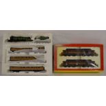 Hornby Flying Scotsman with LNER coaches and 2 Hornby EWS diesel locomotives