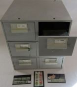 3 cabinets containing 6 drawers of loose Hungarian stamps