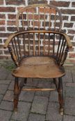 Victorian elm wood Windsor chair