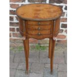 French style reproduction small oval table