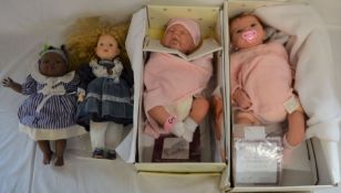 Two boxed reborn dolls by The Ashton-Drake Galleries (Grace & Emily) & 2 other dolls