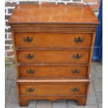 Reproduction Georgian chest of drawers with walnut veneer