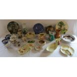 Selection of 20th century ceramics, including Poole and 3 Art Deco dishes