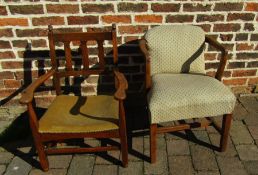 2 early 20th century open armchairs