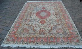 Large pink ground Persian carpet, 300cm x 204cm