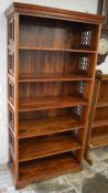 Jali wood book case, height 180cm, width 90cm and depth 40cm