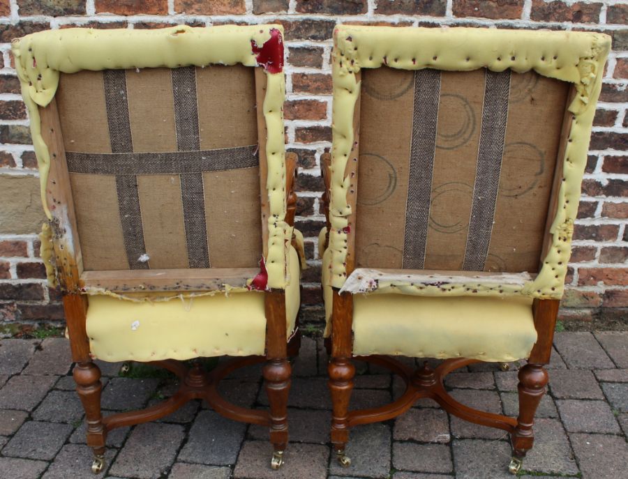 Pair of X framed armchairs for re-upholstery - Image 3 of 3