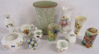 Large Denby stoneware vase, Aynsley china ware including Cottage Garden, Somerset, October Daisy,