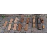 Vintage wooden planes and moulding planes