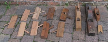 Vintage wooden planes and moulding planes