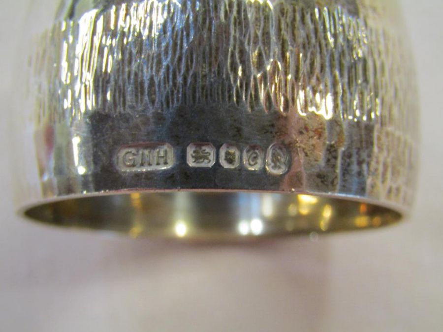 6 silver napkin rings, various dates, 4.63ozt - Image 6 of 9