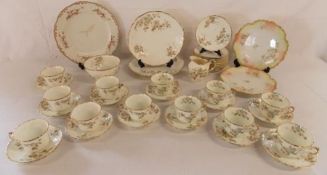 W & Sons tea set, Limoges plates and one other plate