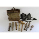 Patterson & Stone Walsall 1945 mail bag and lead lining tools