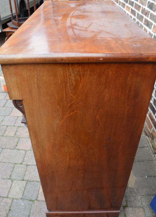 Victorian mahogany Scottish chest of drawers,L121 x H122 x D57cm - Image 2 of 2