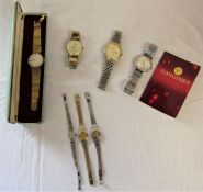 Collection of watches including Longines Record Automatic wristwatch