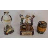 Royal Doulton Whyte & Mackay osprey whisky decanter with contents, Will Young Devon pottery