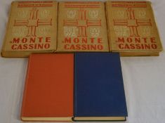 Three volumes of Monte Cassino by Melchior Wankowicz, Portrait Of A Battle by Fred Majdalany & Monte