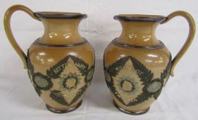 Pair of Doulton Lambeth stoneware pub water jugs