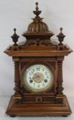 Hamburg American clock company - H. A. C. mantel clock 14 day strike - approx. 45cm tall