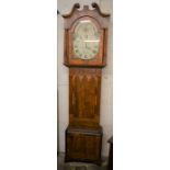 William Hassall Nantwich, Victorian Gothic influence 8 day long case clock in a mahogany case with