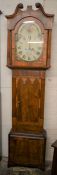 William Hassall Nantwich, Victorian Gothic influence 8 day long case clock in a mahogany case with