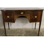 Edwardian inlaid mahogany dressing table / writing table